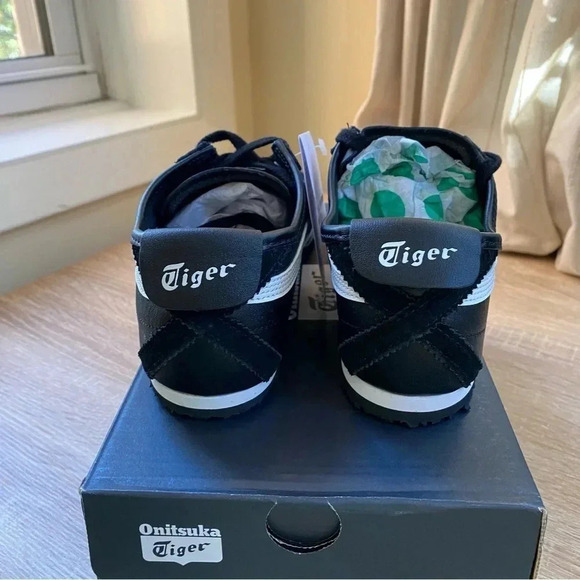 New Onitsuka Tiger Mexico 66 ASICS Sneaker Shoes in Black White - Picture 7 of 13